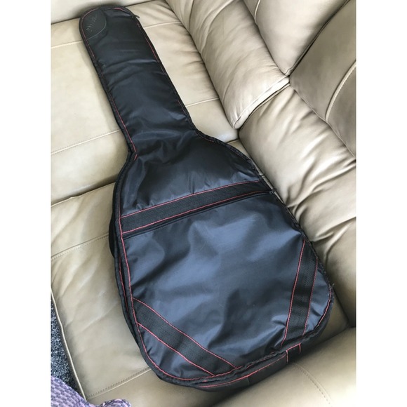 Music NetworkNylon Guitar Case Zip Up w/ Zipper Pockets - Lightweight Protection - Picture 2 of 9